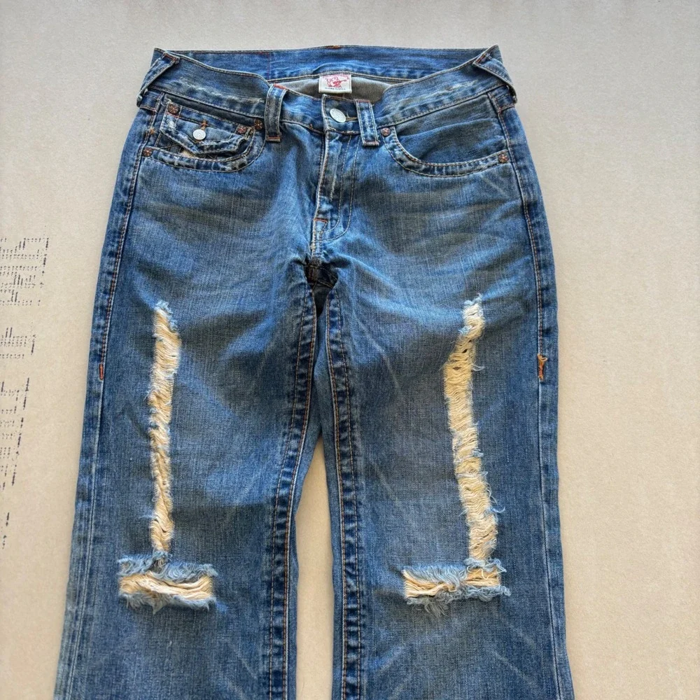 Y2K True Religion Billy Distressed Baggy‎ Jeans